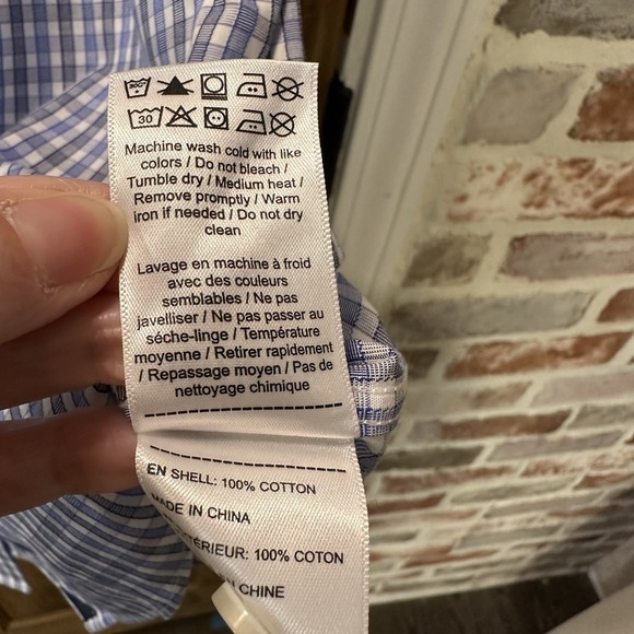 UNTUCKit Shirt Mens Medium Blue Check Slim‎ Fit Dante Short Sleeve Button Up - Picture 6 of 7